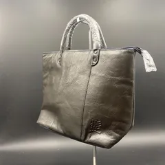 76 ハーヴェストレーベル HIGE 髭バッグ レザー トートバッグ ブラック系 プレミアムコーティング メンズ 鞄 IB-00070