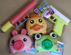 【未使用品】5点セット オンダ 水鉄砲 ミニミニスプラッシュ ガチャルトウォーターガン どうぶつみずてっぽう【5個セット】