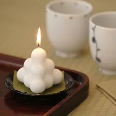 キャンドル お供え 団子 カメヤマ （ ろうそく お供え団子 好物 カメヤマローソク 好物キャンドル 故人の好物シリーズ 蝋燭 ローソク フェイク 無香 御供 仏壇 仏前 お盆 小仏壇 リビング仏壇 お墓 お墓参り ）