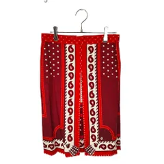 Hermes エルメス 22AW 総柄 シルク スカート 2H0315DU 34 レッド系 レディースのサムネイル