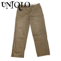 【UNIQLO】 ユニクロ レギュラーフィットチノ (ウエスト79) ベージュ 無地 古着