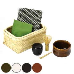 茶器セット 7点セット 茶器茶喜お抹茶セット 抹茶碗 （ 茶道具 茶道 茶道具セット 抹茶セット 抹茶椀、棗 なつめ 茶せん 茶さじ 敷き布 布巾 竹製ケース おしゃれ プレゼント お土産 ）