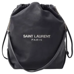 サンローラン バッグ レディース メンズ テディ バッグ ショルダーバッグ ラムスキン ネイビー SAINT LAURENT 中古