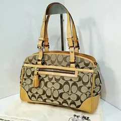 コーチ COACH シグネチャー ハンドバッグ 6828 ブラウン キャンバス レザー 6937637e20250919