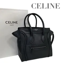 【価格交渉/質問大歓迎♪】【極美品】セリーヌ ラゲージ マイクロショッパー レザー ブラック　4559