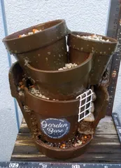 163組鉢★多肉植物の寄せ植え用★6号深鉢5鉢組★ブラウン