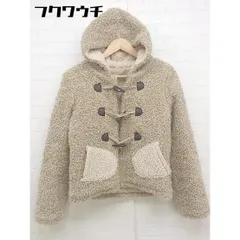 ◇ one after another NICE CLAUP フェイクファー 長袖 コート ベージュ レディース  【1112140013211】