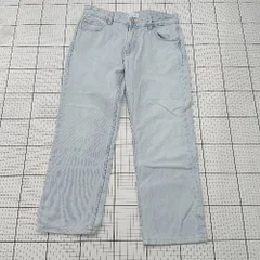 ◇ Θ ZARA ザラ カジュアル ストレートデニムパンツ サイズ36 ライトブルー レディース　メンズ E  【1508250007651】