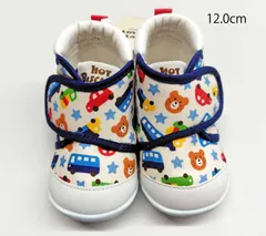 【正規品】ミキハウス ホットビスケッツ　ファーストベビーシューズ　71-9305-979　ブルー　12.0cm　新品(難あり)