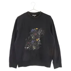 LANVIN (ランバン) Flower Print Crewneck フラワープリント クルーネックスウェットトレーナー ブラックのサムネイル