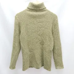 ◇ SELECT MOCA タートルネック リブ シンプル 無地 長袖 ニット セーター フリーサイズ モスグリーン レディース E  【1303090016340】