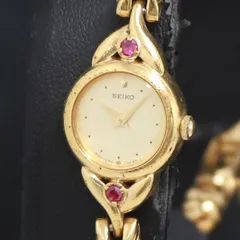 美品 稼動 SEIKO セイコー 1E20-6050 8Pダイヤ ドレス 腕時計 SEIKO セイコー 1E20-6050 8Pダイヤ クォーツ バングル 腕時計