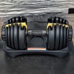 中古品 メーカー不明 ダイヤル式ダンベル 可変式 2.5〜24kg 15段階 1個 アジャスタブルダンベル 筋トレ