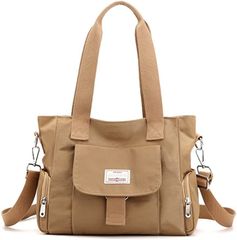 Rowaica レディース 斜めがけ ショルダー トート バッグ 軽量 大容量 3Way かばん 肩掛け( カーキ)