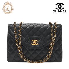 CHANEL シャネル　マトラッセ 　ターンロック 　デザインフラップ 　チェーンショルダーバッグ ラムスキン 黒（ゴールド金具）レディースバッグ ハイブランド【中古】【送料無料】