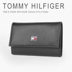 新品未使用 トミーヒルフィガー キーケース メンズ ブランド 6連キーフック カード収納 レザー 本革 ブラック TOMMY HILFIGER YEN 6 HOOK KEYCASE BLACK Oxford 31TL17X002