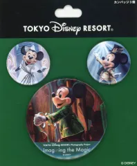 【中古】バッジ・ビンズ ミッキーマウス＆ミニーマウス カンバッジ3個セット 「イマジニング・ザ・マジック(Imagining the Magic)」 東京ディズニーリゾート限定