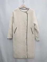 ◇ ⊇ B:MING LIFE STORE by BEAMS ビームス 長袖 ボアコート サイズF ベージュ系 レディース E  【1502180081774】