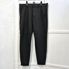 COS リラックスフィット スラックス EUR 46 ブラック RELAXED FIT WOOL-BLEND PLEATED TROUSERS リラックスフィット