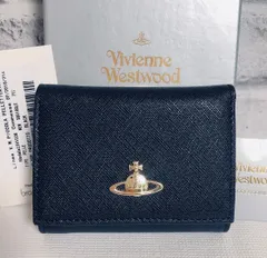 【不動の人気❤︎ショッパー付き】新品  ヴィヴィアン・ウエストウッド　三つ折り財布  ブラック   ユニセックス
