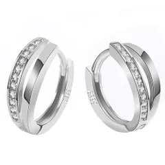 【人気商品】ジルコニア 金属アレルギー対応 リングピアス 925 シルバー アクセサリー 11連 両耳 小粒 プレゼント 人気 レディース DAZZARRYフープピアス