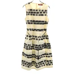 MAX MARA マックスマーラ 総柄 ノースリーブ ワンピース 40 ベージュ系 レディース 古着