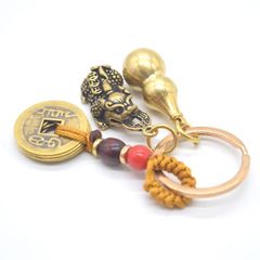 ひょうたん 貔貅 銅製キーホルダー ミニチュアサイズ