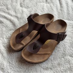 BIRKENSTOCK ビルケンシュトック　ギゼ　トングサンダル　38 24.5 ブラウン　ユーズド　レディース