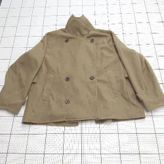 ■ ⊇ Beno ビーノ 無地 長袖 ピーコート サイズＬ ブラウン系 レディース E  【1508200032030】