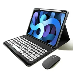 マウス付き 2024 iPad Air 11インチ M2/ iPadAir5 iPadAir4 キーボードケース 丸型キー Apple Pencil 充電対応 iPad Pro 11 第 4 3 2 1 世代 キーボード カバー Bluetooth マウス