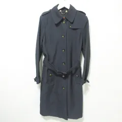良品 Tory Burch トリーバーチ ベルト付き シングル トレンチコート 4 ネイビー レディース 古着 中古 USED