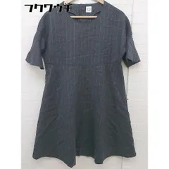 ◇ bulle de savon ビュル デ サボン ピンストライプ 五分袖 ミニ ワンピース サイズF ミディアムグレー レディース  【中古】 【1112030002363】のサムネイル