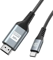 ★SWECENT HDMI Type-C 変換ケーブル 2M, 4K USB-C HDMIケーブル Thunderbolt3対応 ナイロン編み 映像出力 携帯画面をテレビに映す タイプC HDMI 変換ケーブル