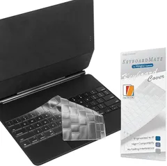 Digi-Tatoo 英語US配列、ファンクションキーなし iPad Magic Keyboard 用 キーボードカバー 2024 Air 13 M2 / Pro 12.9 第6 5 4世代 対応(透明,  iPad Air 13(M2) 英語)