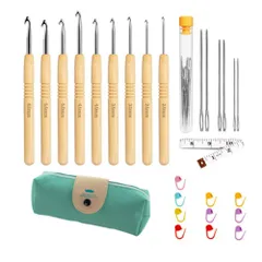 ☆ ブルー×Iタイプ009 ☆ 編み物 かぎ針セット mmkns110a かぎ針 セット かぎ 編み針 かぎ針セット 編み針セット 編針 かぎ針編み ポーチ付き ケース付き 持ち運び とじ針 巻き尺 編み物 手芸 編み物道具 裁縫道具 手編み あみもの