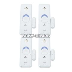 侵入対策　窓ピタッアラーム　開放検知　4個セット　ホワイト　ASA-M12-N4P