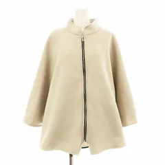 ソブ sov. ダブスタ AKKO ジップアップドレープポンチョ ケープ スタンドカラー F グレージュ 0508-300-201 /KUのサムネイル