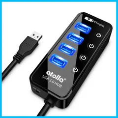 【迅速】ll S3.0ハブ 4ポート5Gs高速データ転送 S  3.0 の 増設 + 1充電ポート、独立スイッチ付 バスパワー