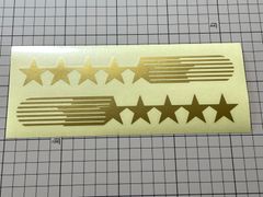 【約2.5cm x 20cm】★★★★★＝　5つ星　左右セット　ZIPANG風　アンドン　ステッカー