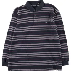 古着 バーバリー Burberry's マルチボーダー 長袖 ボーダー ポロシャツ メンズL相当/eaa522439