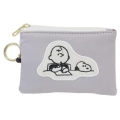 【メール便】スヌーピー キーケース＆定期入れ パスポーチ リール付き GY ピーナッツ マリモクラフト キー＆パスポーチ ICカードケース 鍵ケース パスケース キャラクター グッズ 