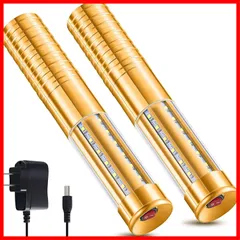 【新着商品】再充電可能 効果音 ナイトクラブ、KTV、パブ、バー適用 20個のLEDライト コールドスパークラー コンサートライト ボトルライト シャンパンボトルライト (ゴールド) ledライト シャンパン LEDストロボバトンライト 2個セット