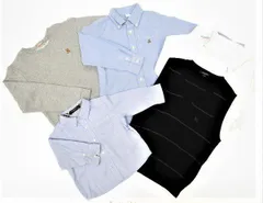 [迅速対応] BURBERRY GAP MIKI HOUSE ベビー キッズ 子供 男の子 シャツ ベスト トレーナー計５点まとめ売り ホワイト グレー 80~130cm 331