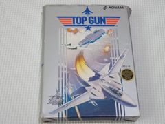 FC★TOP GUN NES 海外版 北米版 端子清掃済 箱傷み★箱付・説明書付・ソフト付★動作確認済