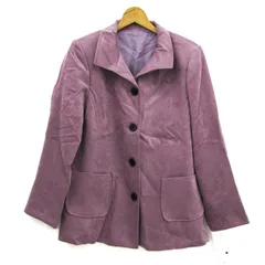 ノアジェ ジャケット アウター ストレッチ 大きいサイズ 未使用品 レディース LLサイズ パープル NOA-GE