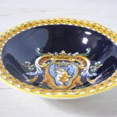 【希少】GIEN ジアン  手描き  絵皿  フランス製　天使　エンジェル　深皿　飾り皿【中古】MEN6107MAR【Shops 匿名配送】