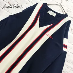 【ロゴ刺繍】Arnold Palmer ヴィンテージ Vネック ニット セーター