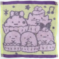 【中古】タオル・手ぬぐい 集合/フチ：パープル ドーナツ型タオル 「一番くじ すみっコぐらし～すみっコのスイーツタイム～」 F賞