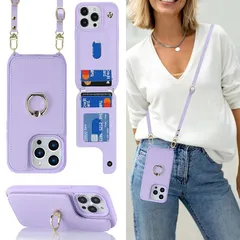 Cavor iPhone 14 Pro Max 手帳型ケースiPhone 14 Pro Max スマホケースショルダー クロスボディ肩掛け 首かけ 斜めがけ ショルダー ケース 背面ポケット付きiPhone14 Pro Max 財布型ケース【上下開】iPh 1