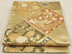 V3358 ○高級 正絹 六通 袋帯 蝶々 華文 花文 - メルカリ